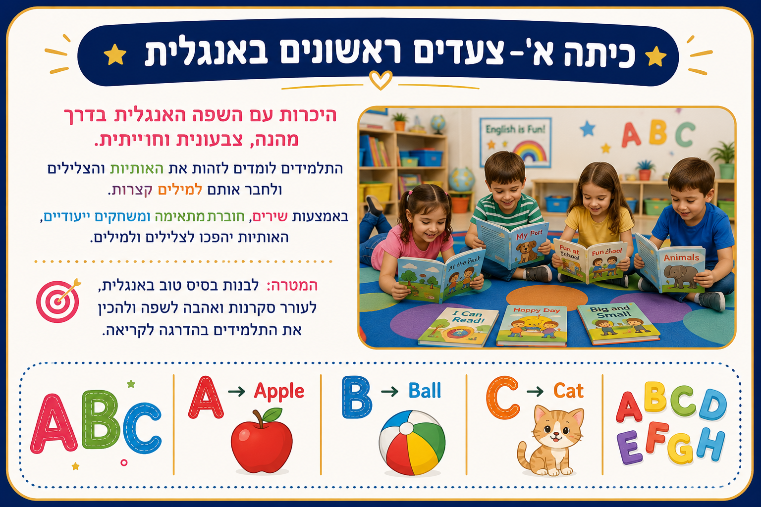 עמוד החוג המשותף לגן חובה ולכיתה א׳